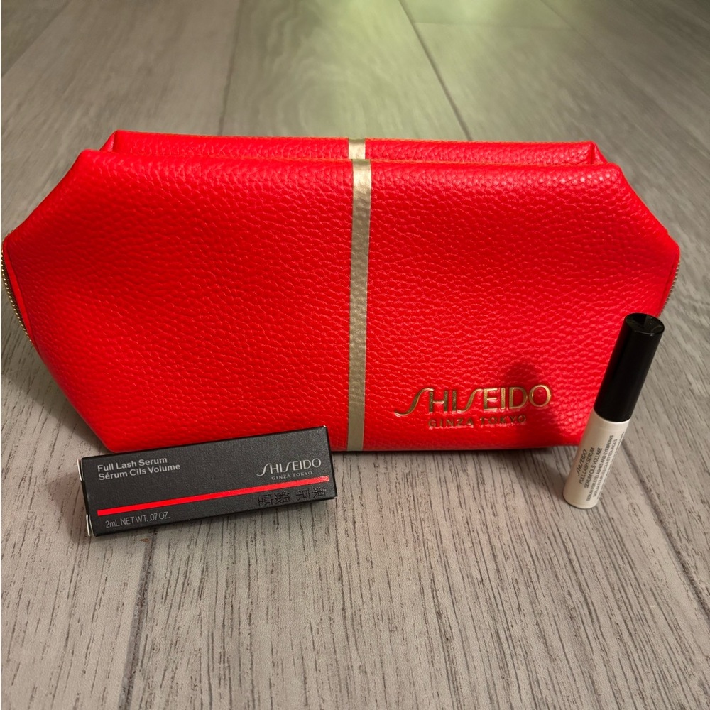 Shiseido Ginza Tokyo beauty bag with full lash serum mini. Brand new.